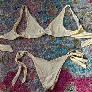 La Hearts Faded Yellow Bikini Set